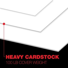 Accent Opaque 17” x 11” White Cardstock Paper, 200 Sheets (1 Ream), 100 lb
