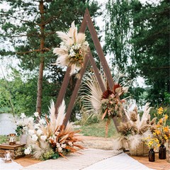 Set of 2 Wooden Wedding Arches Outdoor Indoor Held Wedding Boho Bridal Backdrop