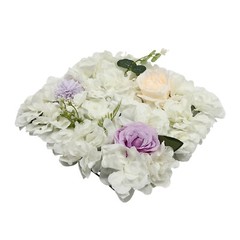 12pcs 3D Flower Wall Panel Artificial Flower Wall Background Silk Rose Wedding