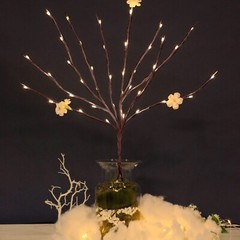 Brown 3 Warm White 31 in LED TREES Lighted Artificial Branches Party Decorations