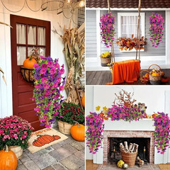 Artificial Flowers Plastic Fake Plants UV Resistant Home Wedding Corridor Decor