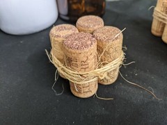 Wine Corks Sustainable Table Number Holder, Photo Holder, Escort Cards (5 Set)