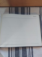 Gallery Leather GUEST Book 9 x 7 190 page Ribbon Bookmark Black