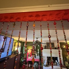 Bohemian Hippy Beaded Curtain Doorways,glass Beads Red 35”wide