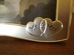 Malden picture frame Just Married 5 x 7 Gold tone finish