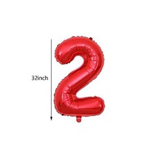 7pcs Watermelon Foil Balloons – Watermelon Birthday Number 2 Mylar Foil