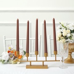 120 Mocha Brown Premium 10″ Taper Candles Unscented Dinner Party Wedding