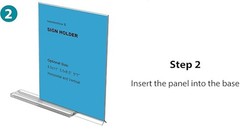 Clear Acrylic Sign Holder, Display Stand, Plastic Card Holder