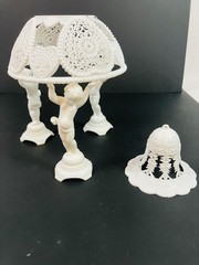 Vintage Wilton 5 Piece Cake Topper Cherubs Canopy & Bell-Plastic