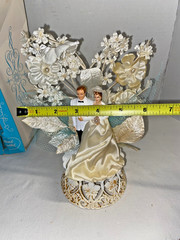 Vintage 1950’s Hand Painted Coast Novelty Wedding Cake Couple Topper W/Orig Box