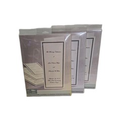 LOT OF 3 Wilton Wedding Tri-fold Programs Elegant Black Border 50 Count