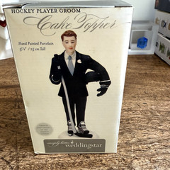 Weddingstar Hockey Groom Cake Topper 5 7/8″ in Box
