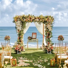 7.87ft Elegant White Wedding Arch Stand Metal Ceremony Bridal Party Archway Fram