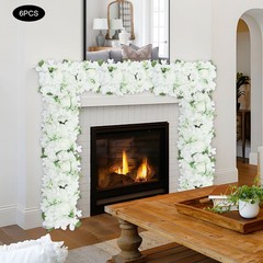 6*Artificial Flower Wall Panel Floral Wall Backdrop Wedding Venue Decor 50*20cm