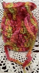 2 Crochet Drawstring Bags Wedding Party Favor Pouch Jewelry Gift Coin Dice Bags