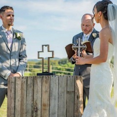The Unity Cross Brown Rustic Wood Wedding Cross New In Box