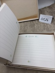 CR Gibson Wedding Guest Book Embossed White with Silver Script New In Plastic