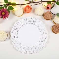 150Pcs 6″ White Lace Paper Doilies – Disposable Round Table Decor for