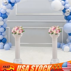 2 PCS 34.65″ Height detachable Roman Pillars Decorative Flowerpot Holder Column