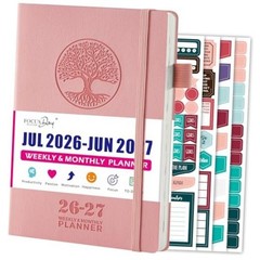 2026-2027 Weekly and Monthly Academic Planner for Women/Men, July 2026 – pink