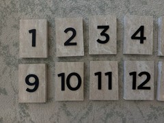 Real Marble Table Number Set 1-16