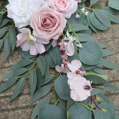 Wedding Flower Arch Decoration Kit Artificial Floral Setup W/ Clips & Ties New