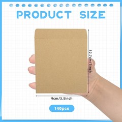 140 Pieces Vintage Library Card Pockets Library Card Envelopes with 140PCS Re…