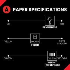 Accent Opaque 17” x 11” White Cardstock Paper, 200 Sheets (1 Ream), 100 lb