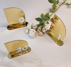 Acrylic Wedding Table Numbers,Semi-Arched Mirrored Acrylic Table Numbers for …