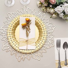 10 pcs Plastic GOLD with Basketweave 10″ PLATES Disposable Party Wedding SALE