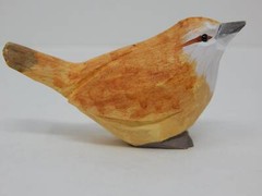 Wren Bird Cake Topper Bride Groom Love Wedding Engagement Carved Wood Statue