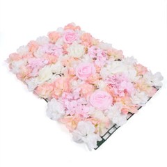 4 Pcs Light Pink Artificial Silk Flower Wall Panels 40 × 60 cm Wedding Backdrop