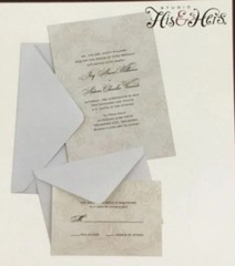 Studio His & Hers 50 Floral Wedding Invitations & 50 Reply Cards With Envelopes