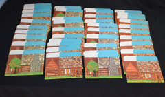 Lot of 40 Vintage Log Cabin Folding Gable Box 5 x 3 Baked Goods Candy Gift Favor