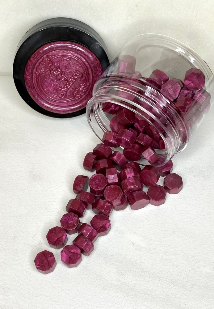 100 Count Frosted Cranberry Sealing Wax Beads