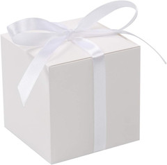 60Pcs Wedding Favor Boxes, Paper Gift Boxes 3X3X3 Inches Small Gift Boxes with R