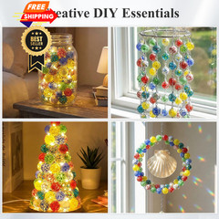 LovesTown 60PCS Glass Marbles, Assorted Colors Marble for Vase Medium, Multi