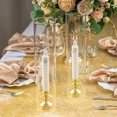 2 Clear 14″ Cylinder Glass Hurricane Candle Holder Shades Party Events Supplies