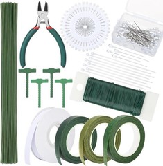 DIY Floral Arrangement Kit – Boutonniere Pins, Wires & Elegant Ribbon Included