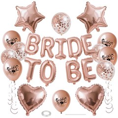 WEIKA Rose Gold Bridal Shower Decorations Kit – Bride To Be