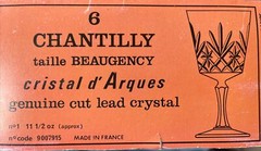 French Crystal «Chantilly» Taille Beaugency – set of 6 – 11 1/2 Oz