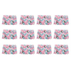 12pcs Artificial Flower Wall Rose Floral Panel Backdrop Decor for Party Wedding