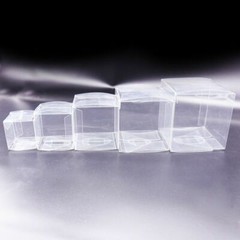 50pcs Transparent Party Candy Bags Square Clear PVC Boxes Wedding Favor Gift Box