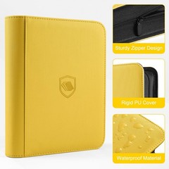 Toploader Binder, Holds 360 Toploaders, 100 Toploaders INCLUDED, 9-Pocket PU …