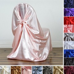50 SATIN UNIVERSAL CHAIR COVERS Wedding Banquet Reception Ceremony Decorations