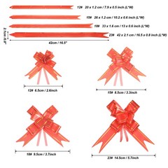 40Pcs 2.8″ Pull Bows Present Wrapping String Bows Gold Thread Style Silver Tone