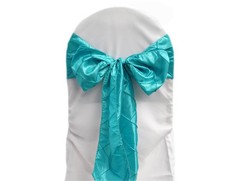 30 PINTUCK TAFFETA CHAIR SASHES Ties Bows Wedding Party Ceremony Decorations