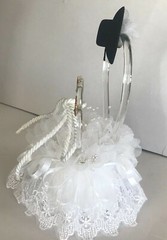 Western Hearts with Cowboy Boot Charms and Cowboy Hat, White Wedding Cake Topper