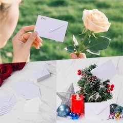 100 Pack 4 x 2.75″ Mini Envelopes 120GSM Gift Card 4 x 2.75 inches, White-100