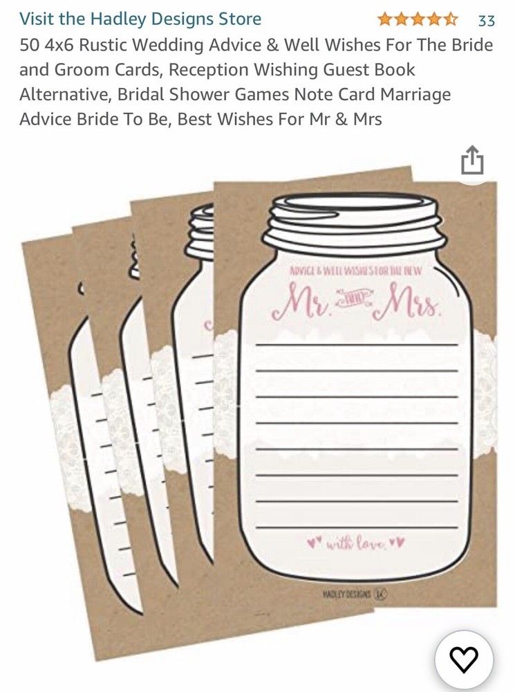 112-Advice and Well Wishes/Wedding and Bridal Shower Guest/VARIETY PACK